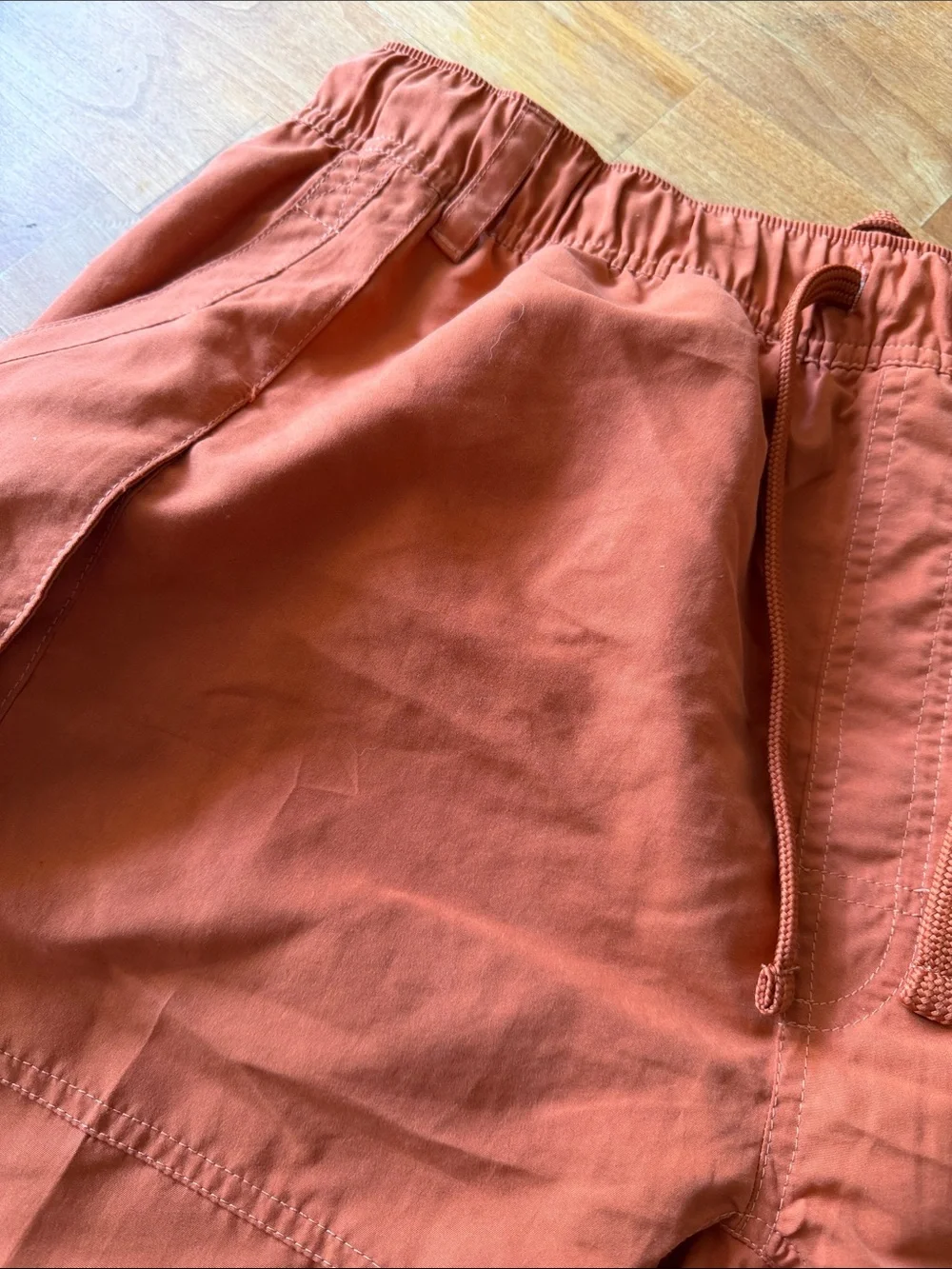Life Is Good Men’s Bright Orange Cargo Swimsuit Bathing Suit Size Large